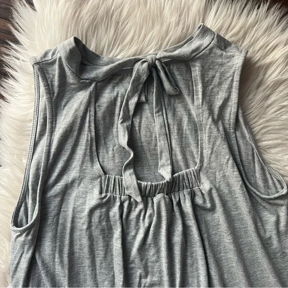 Loveappella Gray Jersey Trapeze Swing Dress - Picture 4 of 8